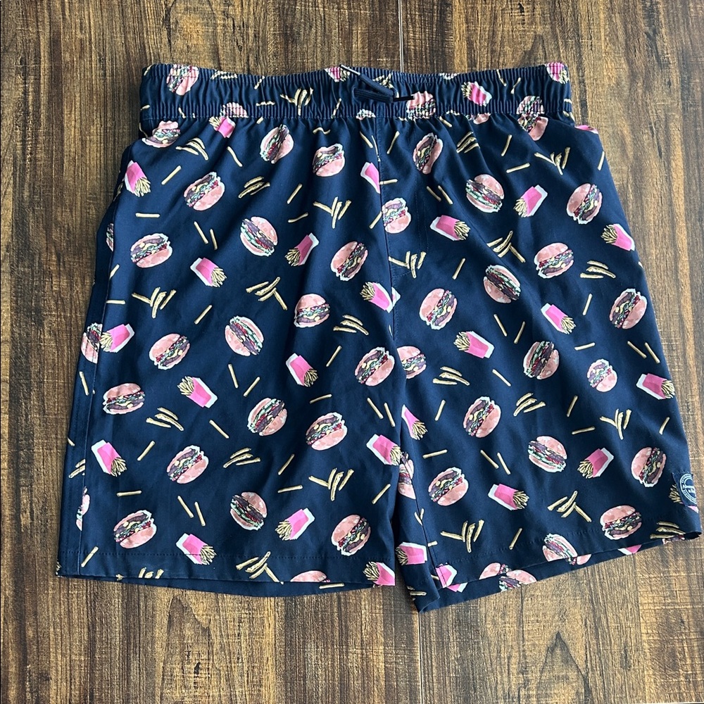 Abercrombie Burger and Fries Print Swim Shorts